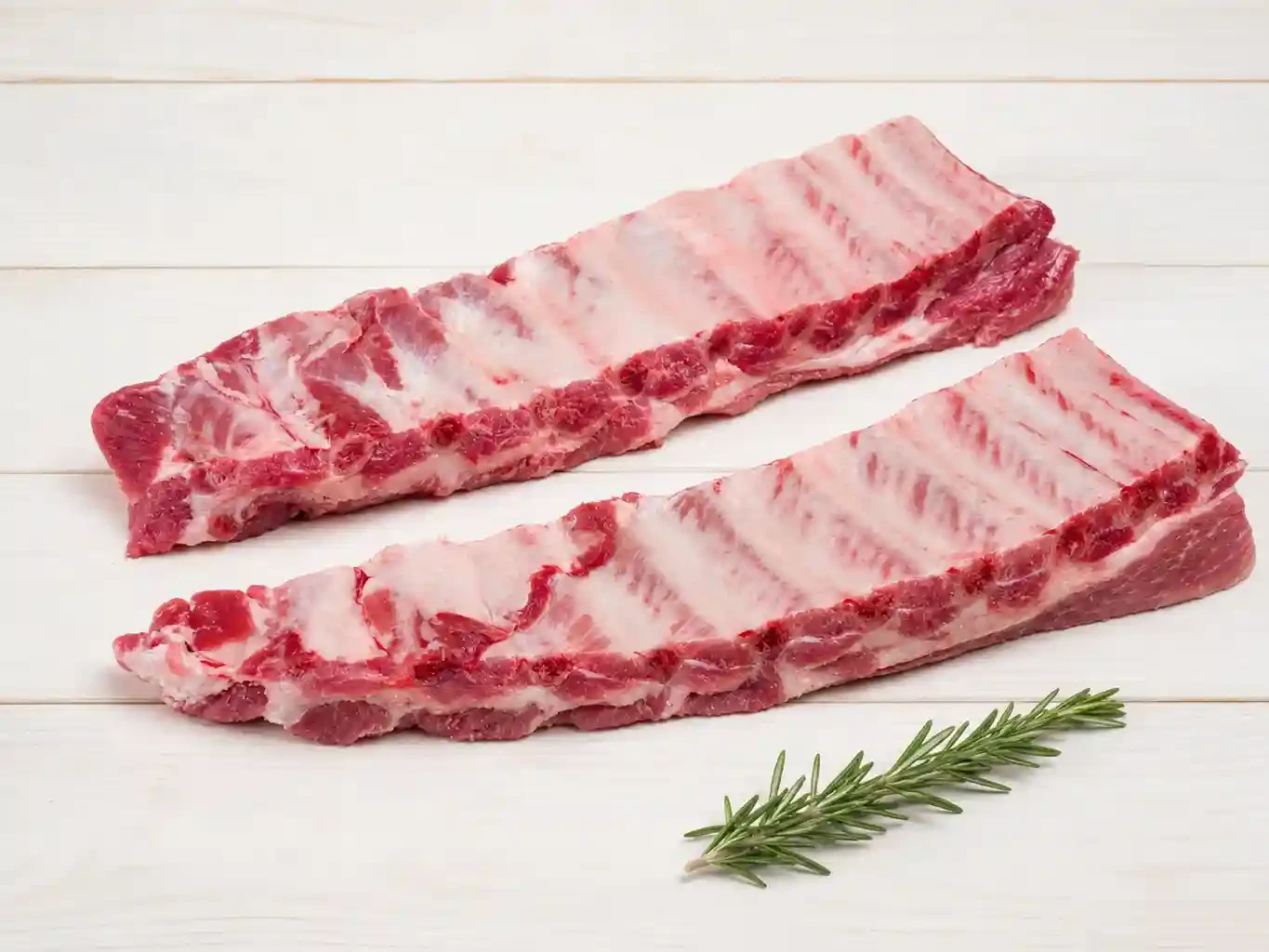 Costilla de cerdo con piel