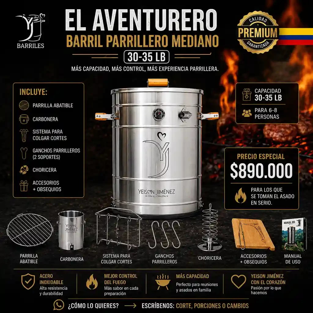 Barril parrillero mediano
