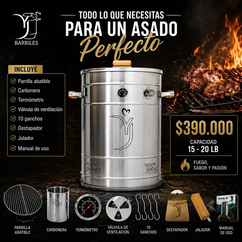 Barril parrillero pequeño