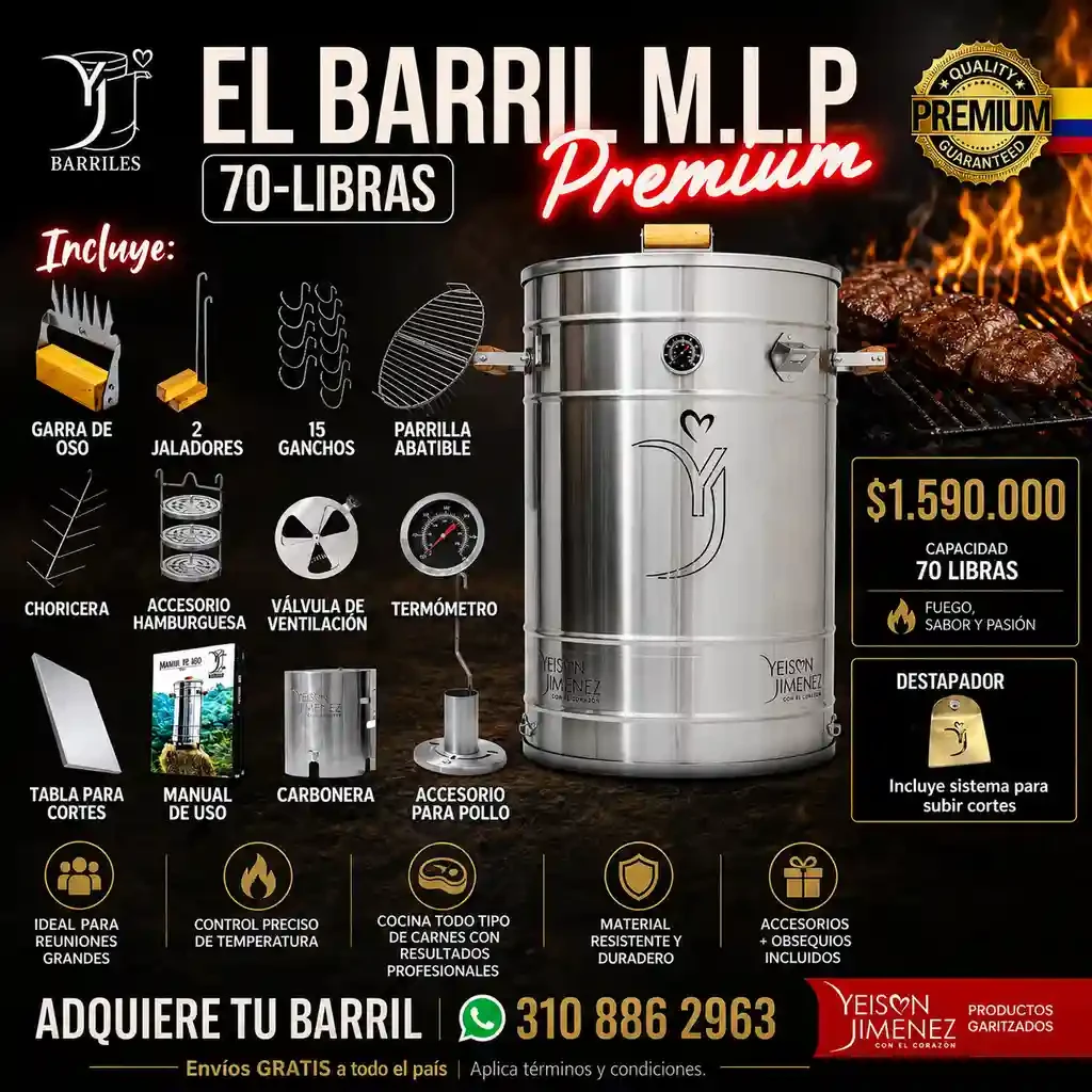 Barril parrillero premium