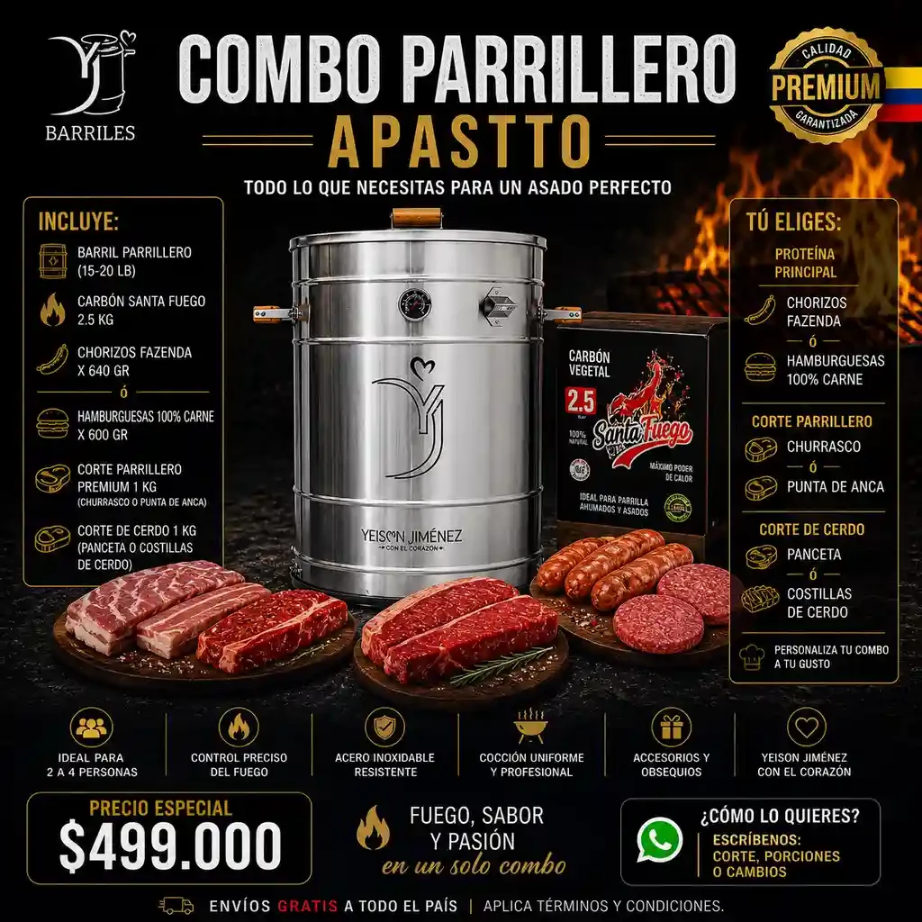 Combo parrillero Apastto