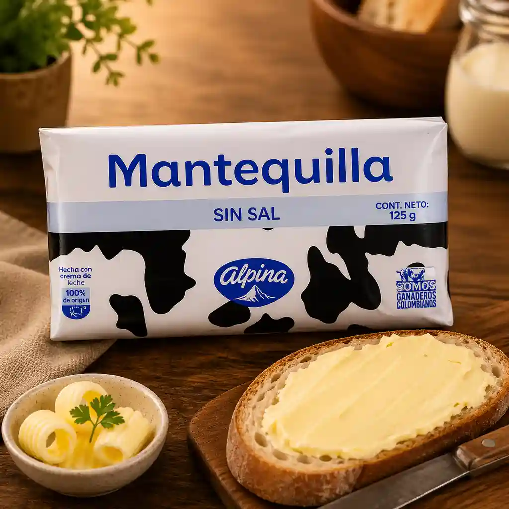 Mantequilla sin sal Alpina