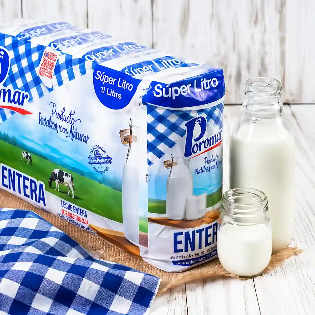 Leche Pomar entera six pack