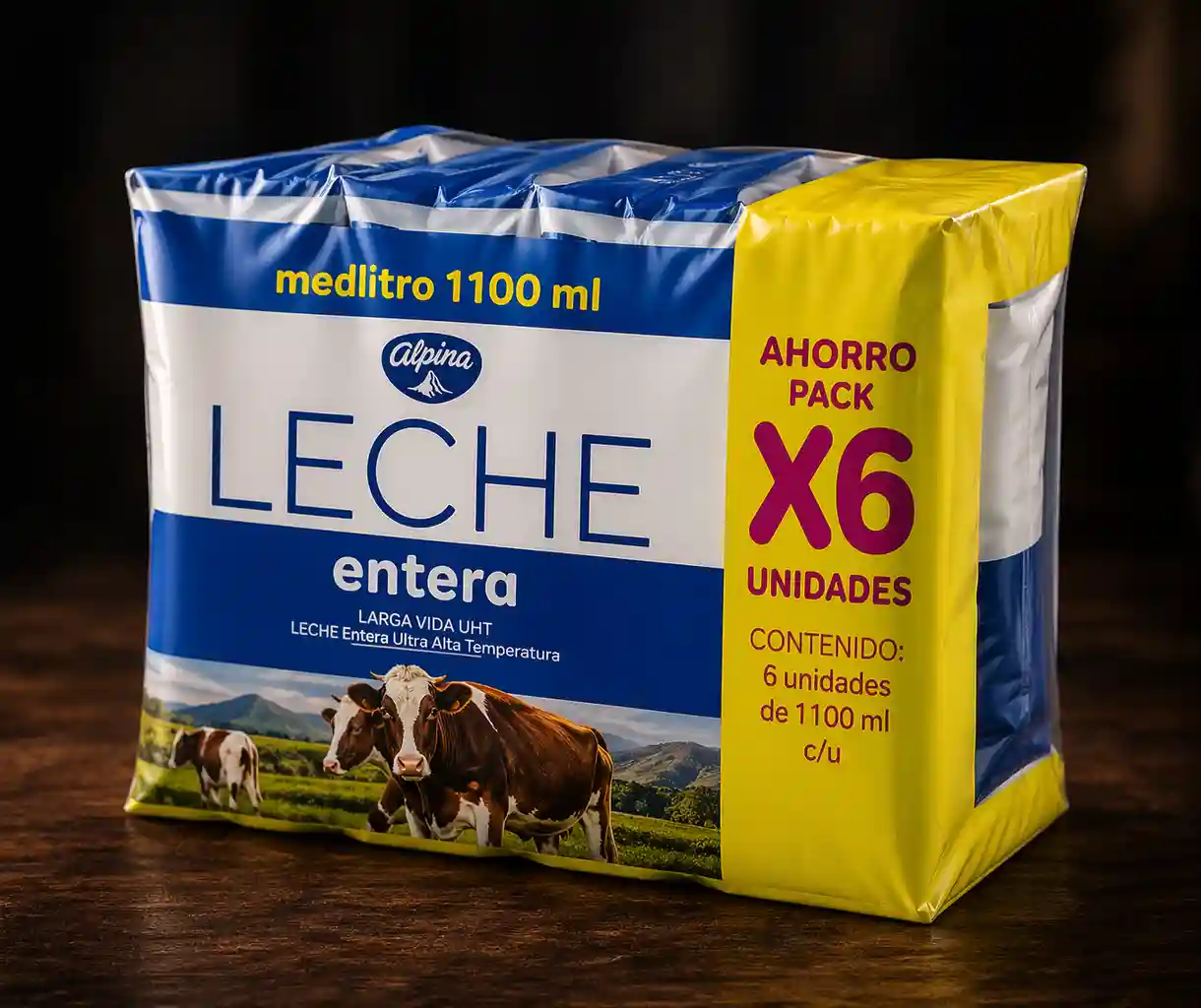 Leche Alpina entera six pack