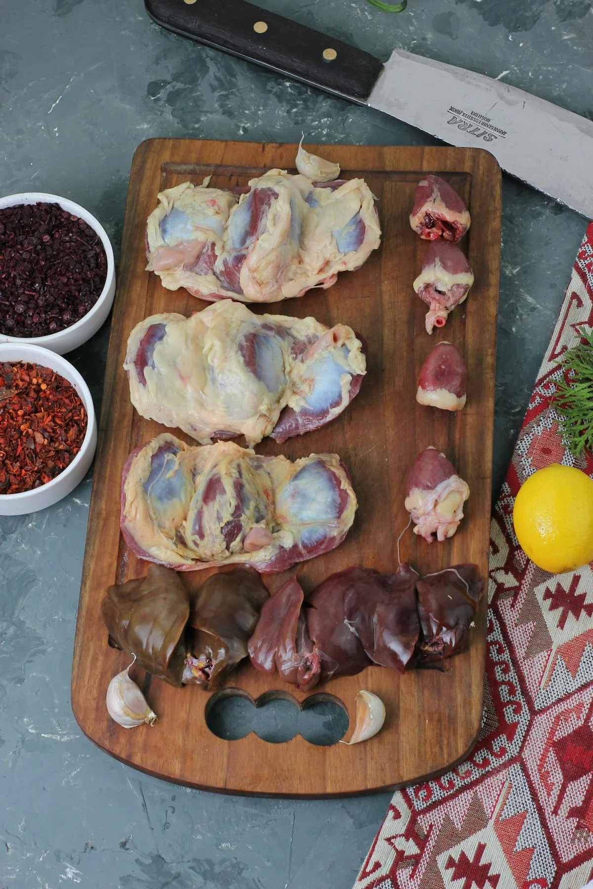 Corazones de pollo